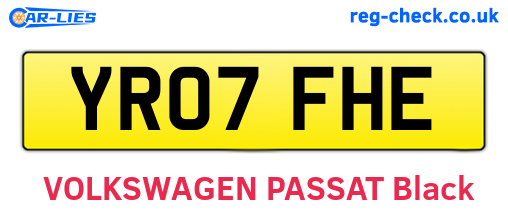 YR07FHE are the vehicle registration plates.