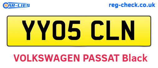 YY05CLN are the vehicle registration plates.