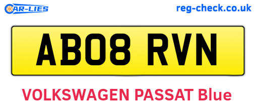 AB08RVN are the vehicle registration plates.