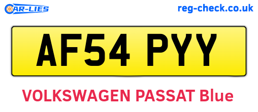 AF54PYY are the vehicle registration plates.