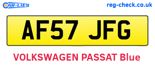 AF57JFG are the vehicle registration plates.