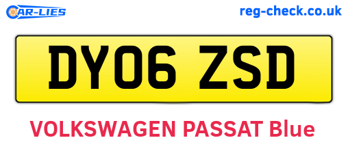 DY06ZSD are the vehicle registration plates.