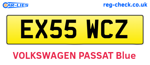 EX55WCZ are the vehicle registration plates.