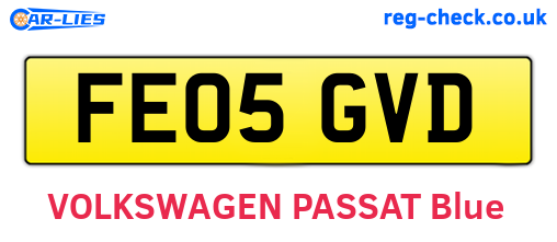 FE05GVD are the vehicle registration plates.