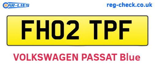 FH02TPF are the vehicle registration plates.