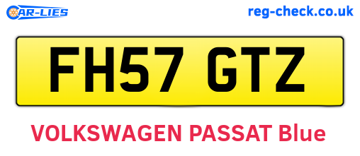 FH57GTZ are the vehicle registration plates.