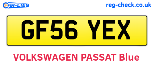 GF56YEX are the vehicle registration plates.