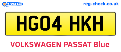HG04HKH are the vehicle registration plates.