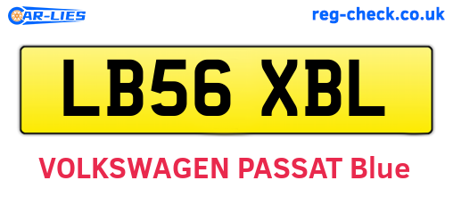 LB56XBL are the vehicle registration plates.