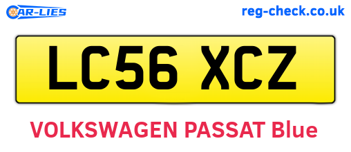 LC56XCZ are the vehicle registration plates.