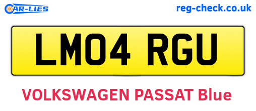 LM04RGU are the vehicle registration plates.