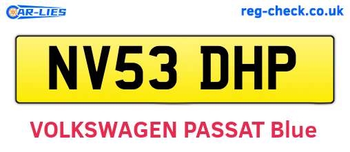NV53DHP are the vehicle registration plates.