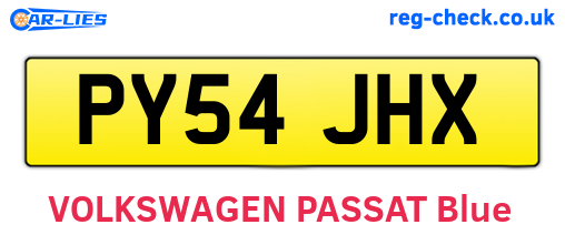PY54JHX are the vehicle registration plates.