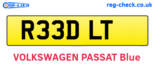 R33DLT are the vehicle registration plates.