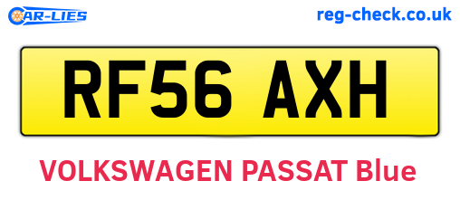 RF56AXH are the vehicle registration plates.