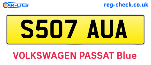S507AUA are the vehicle registration plates.