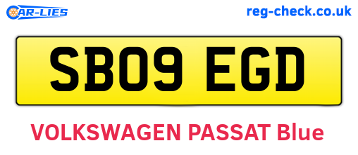 SB09EGD are the vehicle registration plates.