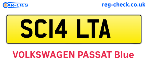 SC14LTA are the vehicle registration plates.