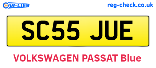 SC55JUE are the vehicle registration plates.