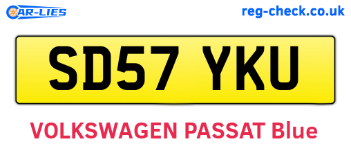 SD57YKU are the vehicle registration plates.