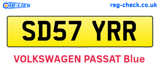 SD57YRR are the vehicle registration plates.