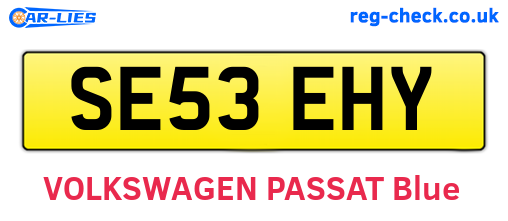 SE53EHY are the vehicle registration plates.
