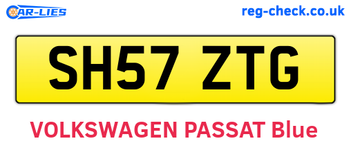 SH57ZTG are the vehicle registration plates.