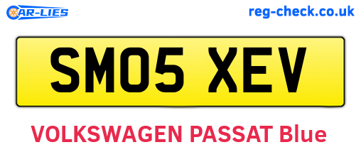 SM05XEV are the vehicle registration plates.