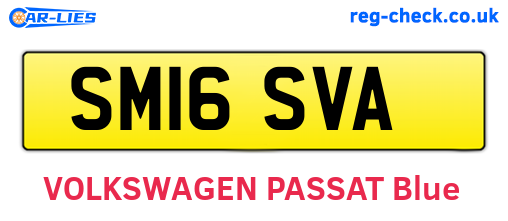 SM16SVA are the vehicle registration plates.
