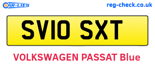 SV10SXT are the vehicle registration plates.