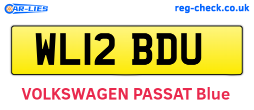 WL12BDU are the vehicle registration plates.