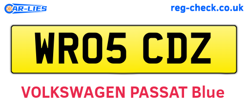 WR05CDZ are the vehicle registration plates.