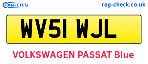 WV51WJL are the vehicle registration plates.