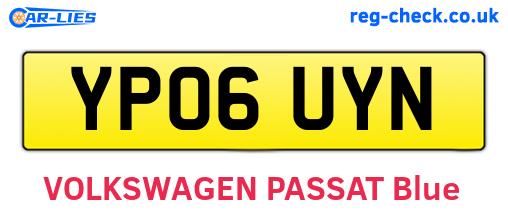 YP06UYN are the vehicle registration plates.