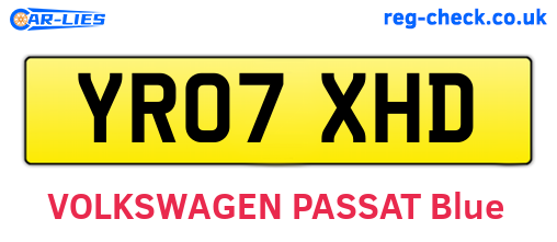 YR07XHD are the vehicle registration plates.