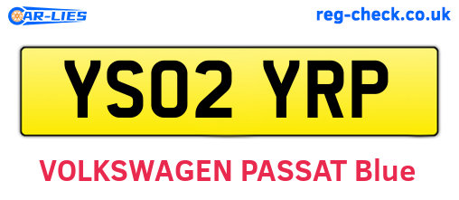YS02YRP are the vehicle registration plates.