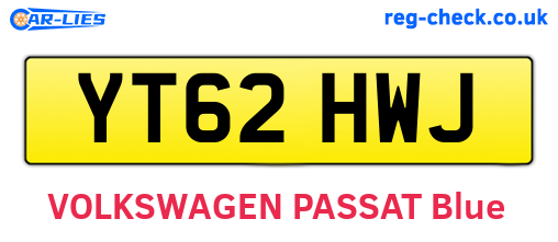 YT62HWJ are the vehicle registration plates.