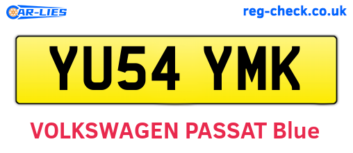 YU54YMK are the vehicle registration plates.