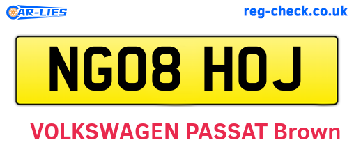 NG08HOJ are the vehicle registration plates.