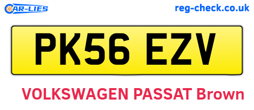 PK56EZV are the vehicle registration plates.