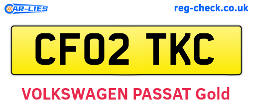 CF02TKC are the vehicle registration plates.
