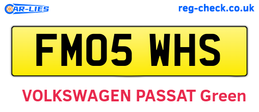 FM05WHS are the vehicle registration plates.