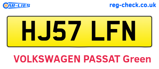 HJ57LFN are the vehicle registration plates.