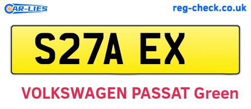 S27AEX are the vehicle registration plates.