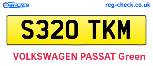 S320TKM are the vehicle registration plates.