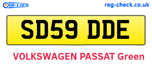 SD59DDE are the vehicle registration plates.