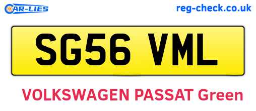 SG56VML are the vehicle registration plates.