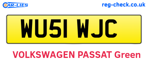 WU51WJC are the vehicle registration plates.