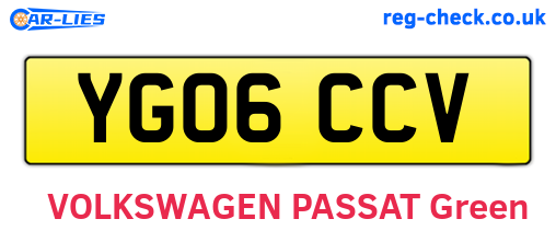 YG06CCV are the vehicle registration plates.