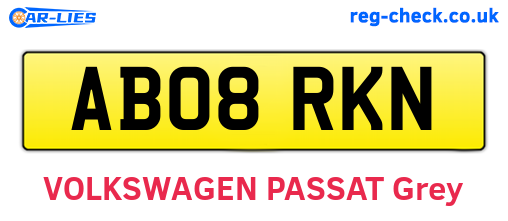AB08RKN are the vehicle registration plates.